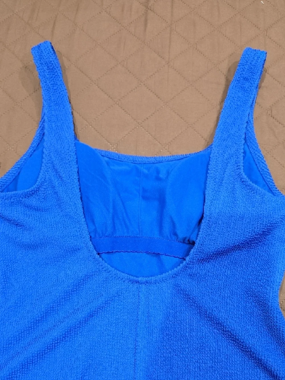 SHADE & SHORE Cobalt Blue Textured One-Piece, Nwt Size Large